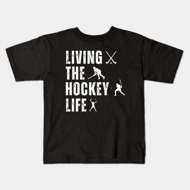 Field Hockey Kids T-Shirt by footballomatic